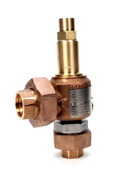 Danco Bronze SemiNozzle Pressure Relief Valve with Union End Silver